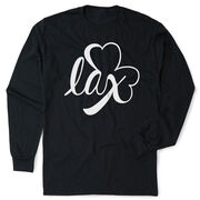 Girls Lacrosse Tshirt Long Sleeve - Lax Shamrock