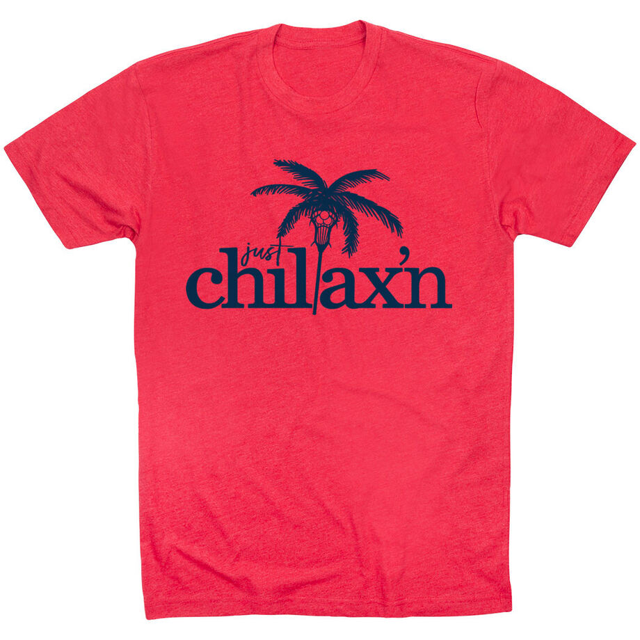 Lacrosse Short Sleeve T-Shirt - Just Chillax'n - Personalization Image