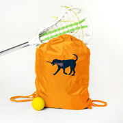 Lacrosse Drawstring Backpack LuLa The LAX Dog(Blue)