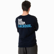 Lacrosse Crewneck Sweatshirt - Eat Sleep Lacrosse (Bold) (Back Design)
