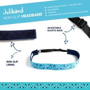 Girls Lacrosse Juliband Non-Slip Headband - Lacrosse Hearts - Blue