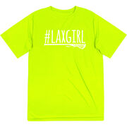 Girls Lacrosse Short Sleeve Performance Tee - #LAXGIRL