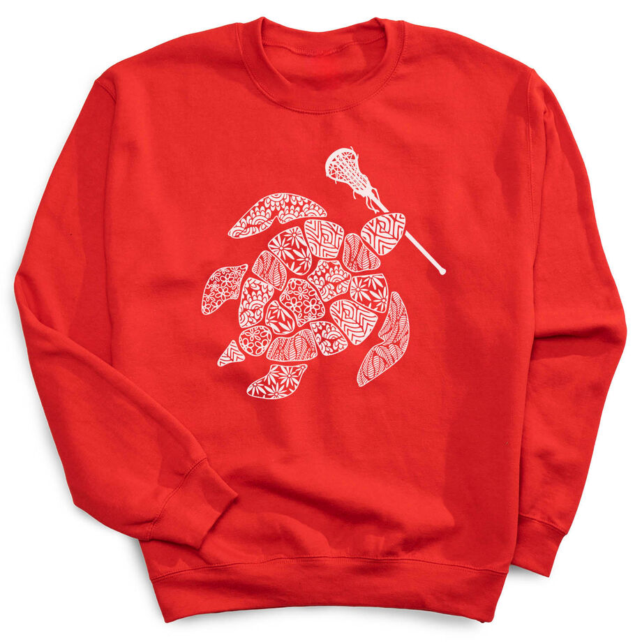 Girls Lacrosse Crewneck Sweatshirt - Lax Turtle