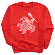 Girls Lacrosse Crew Neck Sweatshirt - Lax Turtle
