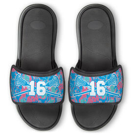 Girls Lacrosse Repwell&reg; Slide Sandals - Island Flower