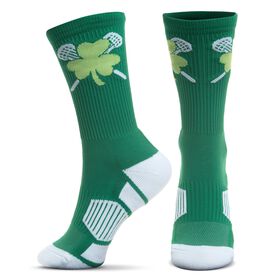 Lacrosse Woven Mid-Calf Socks - Shamrock Crossed Sticks