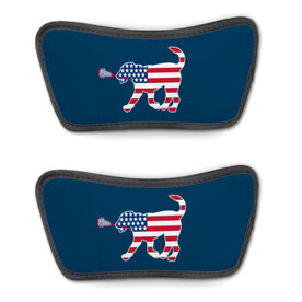Girls Lacrosse Repwell&reg; Sandal Straps - Patriotic Lula the Lax Dog