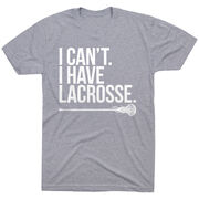Girls Lacrosse Short Sleeve T-Shirt - I Can't. I Have Lacrosse
