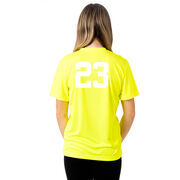 Girls Lacrosse Short Sleeve Performance Tee - Neon Lax Girl