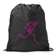 Lacrosse Drawstring Backpack Neon Lax Girl