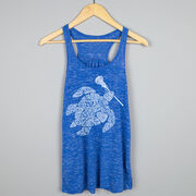 Girls Lacrosse Flowy Racerback Tank Top - Lax Turtle