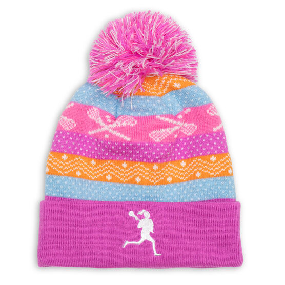 Lacrosse Knit Hat - Lax Girl Fair Isle