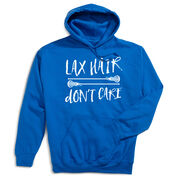 Girls Lacrosse Hooded Sweatshirt - Lax Hair Don't Care