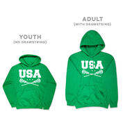 Girls Lacrosse Hooded Sweatshirt - USA Girls Lacrosse