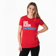 Girls Lacrosse Women's Everyday Tee - Eat. Sleep. Lacrosse.