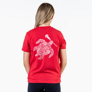 Girls Lacrosse Short Sleeve T-Shirt - Lax Turtle (Back Design)