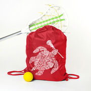 Girls Lacrosse Drawstring Backpack - Lax Turtle