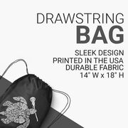 Girls Lacrosse Drawstring Backpack - Lax Turtle