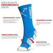 Lacrosse Woven Mid-Calf Socks - I'd Rather Be Playing Lacrosse