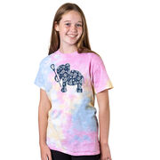 Girls Lacrosse Short Sleeve T-Shirt - LAX Elephant Tie Dye