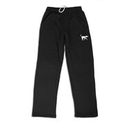 Girls Lacrosse Fleece Sweatpants - Lula The Lax Dog