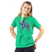 Girls Lacrosse Tshirt Short Sleeve Lax Elephant