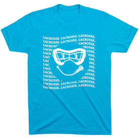 Girls Lacrosse T-Shirt Short Sleeve - Lacrosse Smiley Face