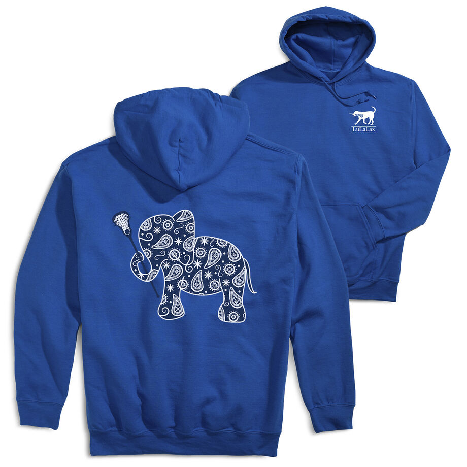 Girls Lacrosse Hooded Sweatshirt - Lax Elephant (Back Design)