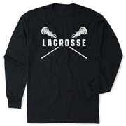 Girls Lacrosse Tshirt Long Sleeve - Crossed Girls Sticks