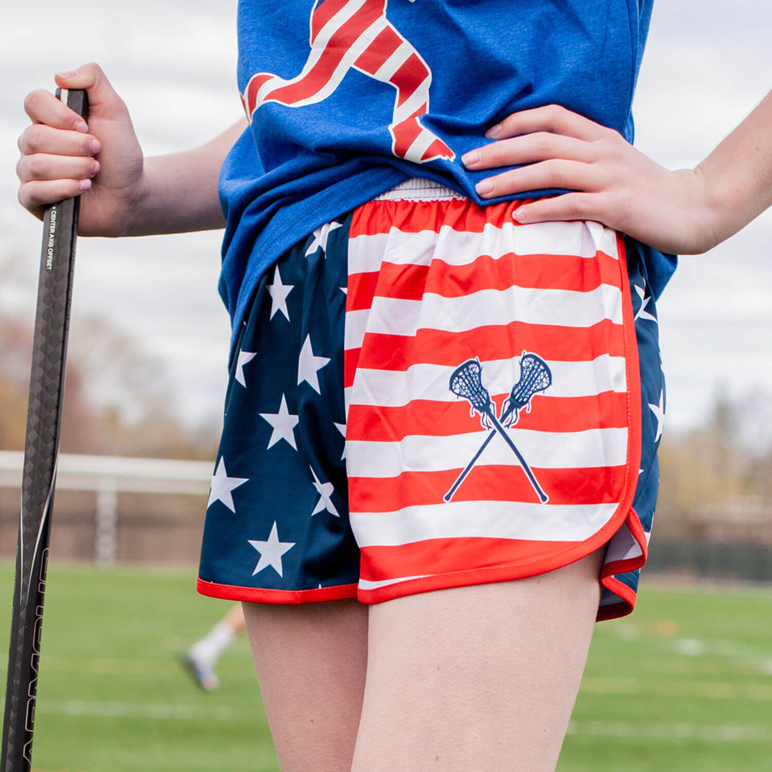American Flag Party Lacrosse Shorts
