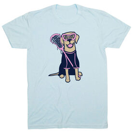 Girls Lacrosse Short Sleeve T-Shirt - Lily The Lacrosse Dog