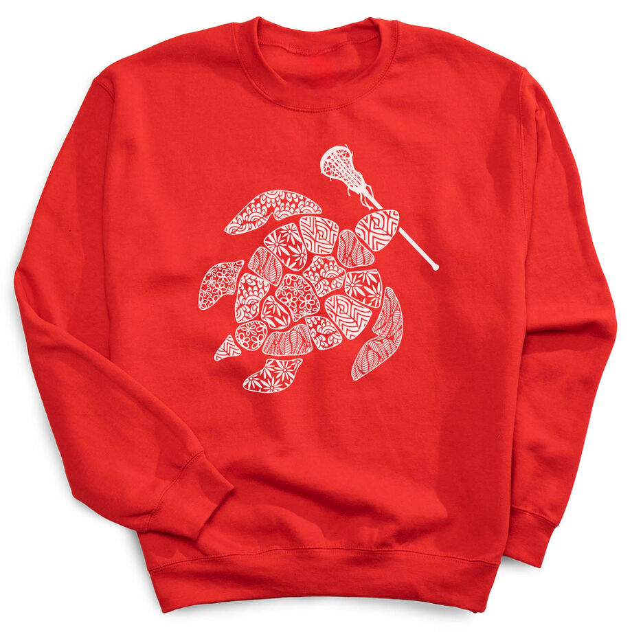 Girls Lacrosse Crewneck Sweatshirt - Lax Turtle - Personalization Image