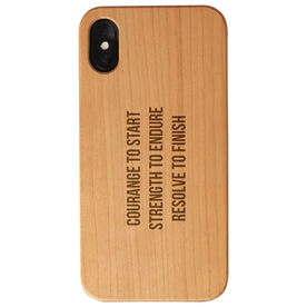 Personalized Engraved Wood IPhone&reg; Case - Your Text Horizontal