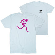 Lacrosse Short Sleeve T-Shirt - Neon Lax Girl (Back Design)