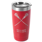 Girls Lacrosse 20 oz. Double Insulated Tumbler - Crossed Sticks Icon