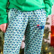 Girls Lacrosse Lounge Pants - Santa Lula The Lax Dog