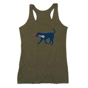 Girls Lacrosse Women's Everyday Tank Top - LuLa The Lax Dog Blue