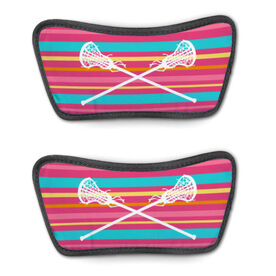 Girls Lacrosse Repwell&reg; Sandal Straps - Crossed Sticks with Stripes
