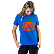 Girls Lacrosse Short Sleeve T-Shirt - Lax Stick Pumpkin