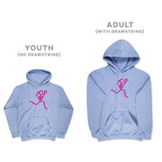 Girls Lacrosse Hooded Sweatshirt - Neon Lax Girl