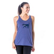 Girls Lacrosse Women's Everyday Tank Top - LuLa The Lax Dog Blue