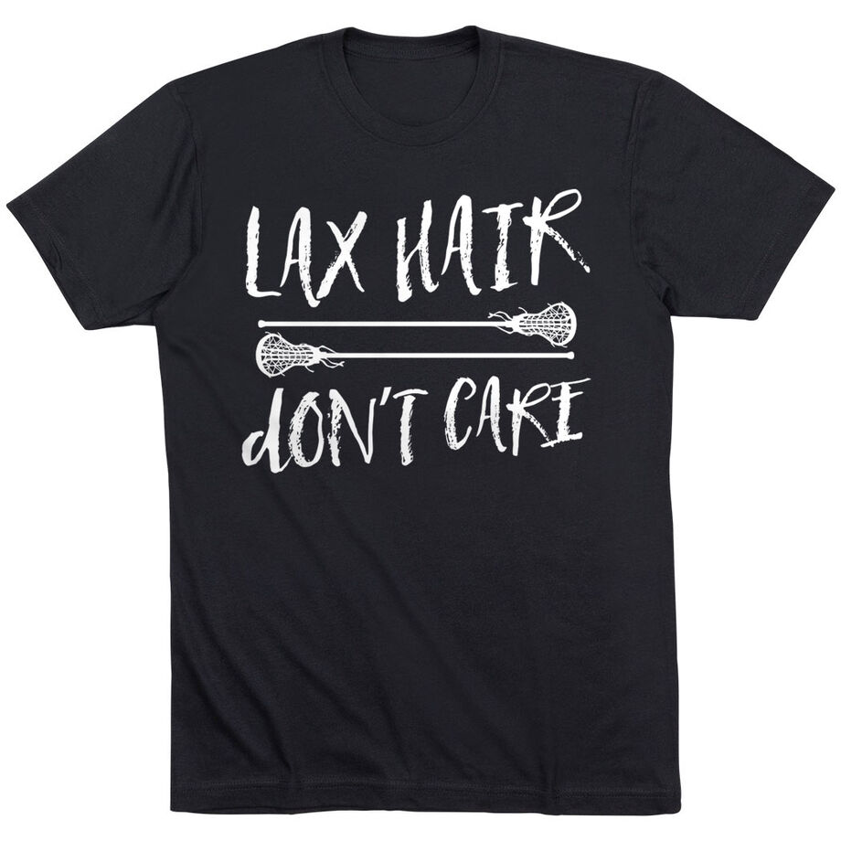 Girls Lacrosse T-Shirt Short Sleeve Lax Hair Don't Care