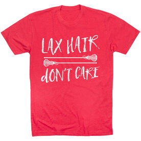 Girls Lacrosse T-Shirt Short Sleeve Lax Hair Don't Care