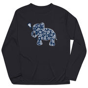 Girls Lacrosse Long Sleeve Performance Tee - Lax Elephant