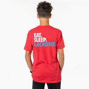 Lacrosse Short Sleeve T-Shirt - Eat. Sleep. Lacrosse. (Back Design)