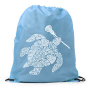 Girls Lacrosse Drawstring Backpack - Lax Turtle