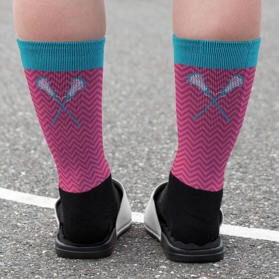 Girls Lacrosse Printed Mid-Calf Socks - Forget The Glass Slippers This ...