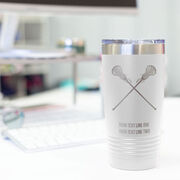 Girls Lacrosse 20 oz. Double Insulated Tumbler - Crossed Sticks Icon