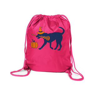 Girls Lacrosse Drawstring Backpack - Lula Witch Dog