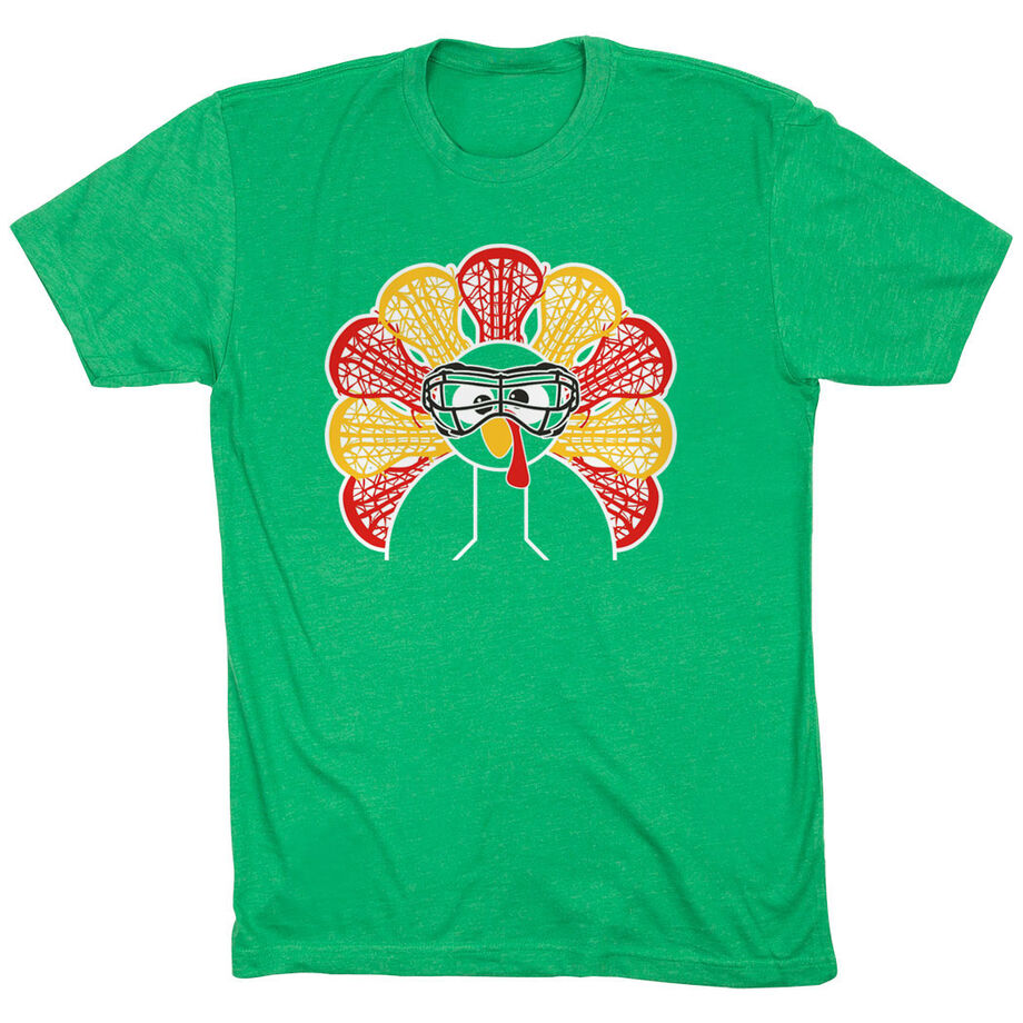 Girls Lacrosse Short Sleeve T-Shirt - Goofy Turkey Player